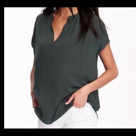Women’s Old Navy Mandarin V-Neck Blouse - Picture 1 of 5